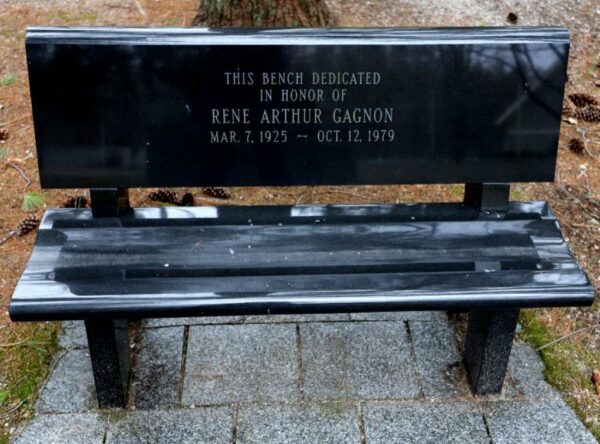 RENE ARTHUR GAGNON WAR MEMORIAL BENCH