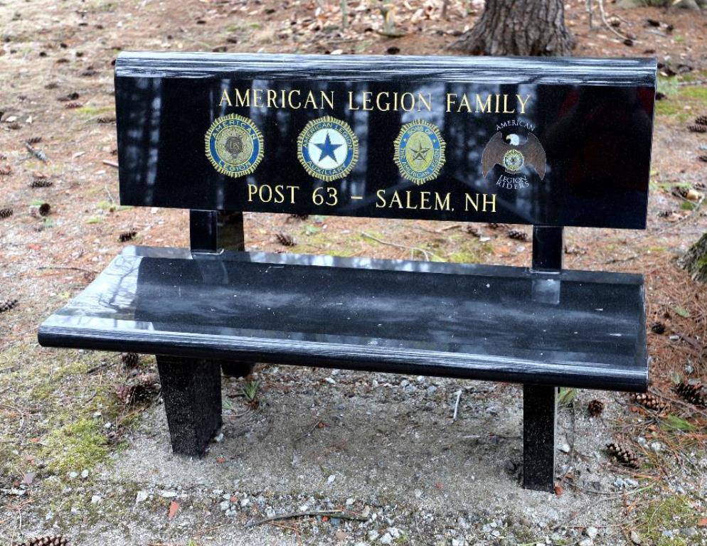 AMERICAN LEGION FAMILY POST 63-SALEM, N.H. MEMORIAL BENCH