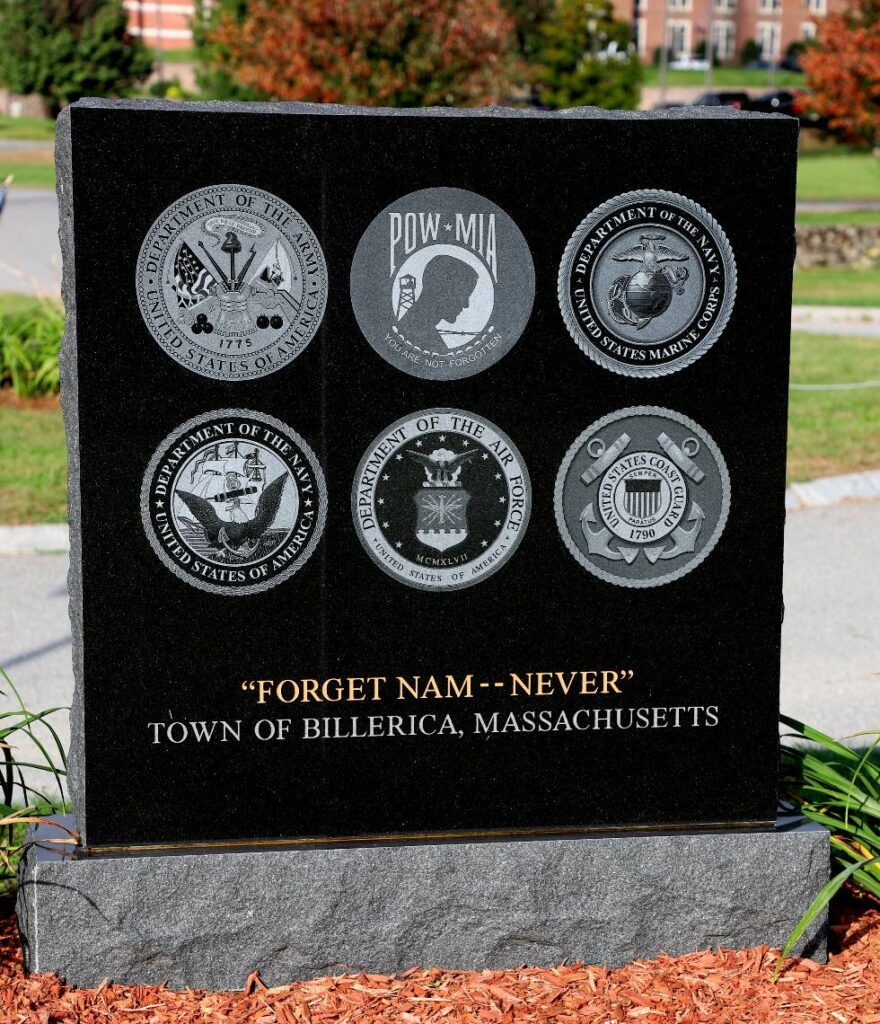 TOWN OF BILLERICA AGENT ORANGE WAR MEMORIAL BACK