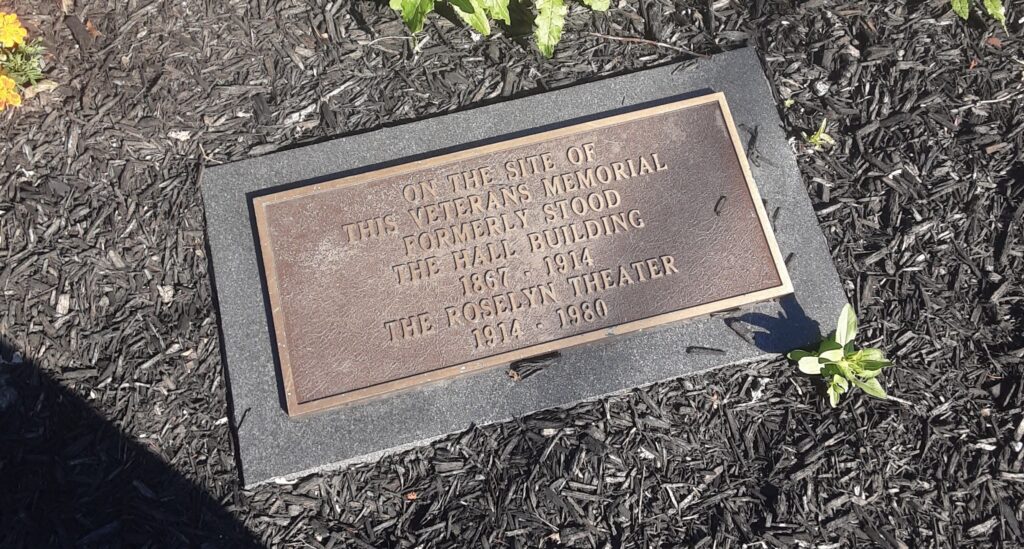 ON THE SITE OF THIS VETERANS MEMORIAL PLAQUE