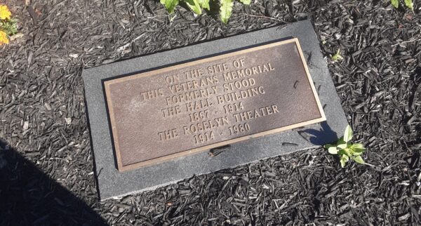 ON THE SITE OF THIS VETERANS MEMORIAL PLAQUE