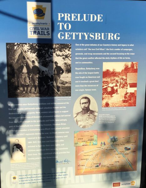 PRELUDE TO GETTYBURG WAR MEMORIAL MARKER