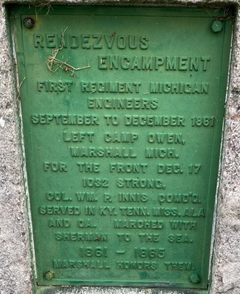 RENDEZVOUS ENCAMPMENT WAR MEMORIAL PLAQUE