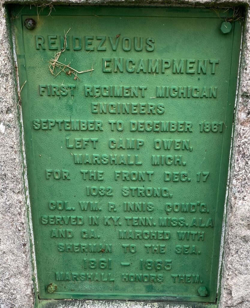 RENDEZVOUS ENCAMPMENT WAR MEMORIAL PLAQUE
