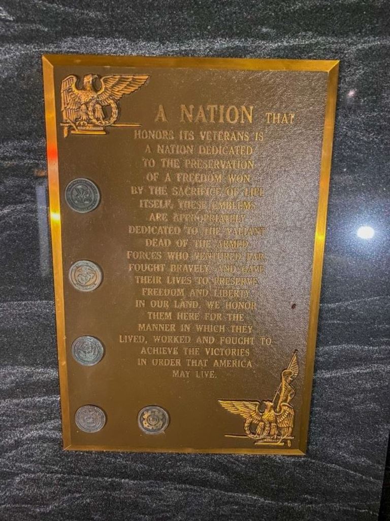 SAGINAW COUNTY VETERANS MEMORIAL RIGHT STONE