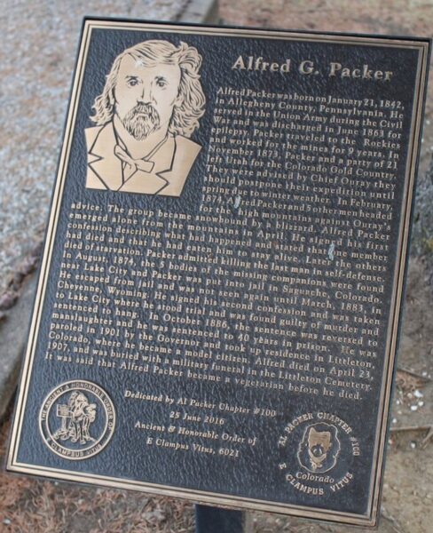 ALFRED G. PACKER WAR MEMORIAL PLAQUE