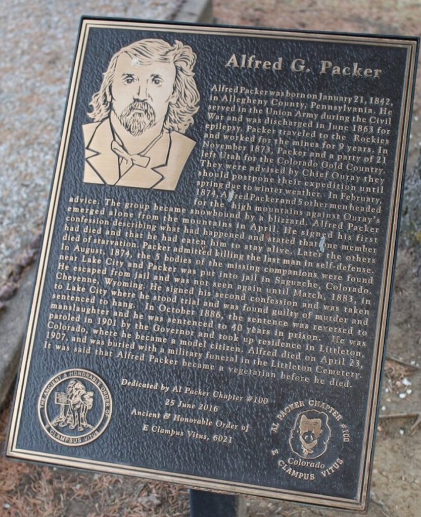 ALFRED G. PACKER WAR MEMORIAL PLAQUE