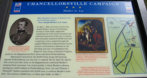 CHANCELLORSVILLE CAMPAIGN HOOKER VS LEE WAR MEMORIAL PANEL