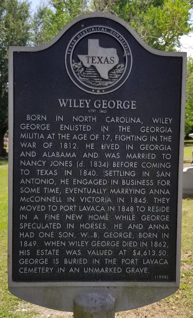 WILEY GEORGE WAR MEMORIAL MARKER