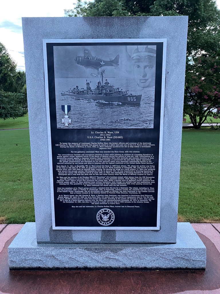 LT. CHARLES R. WARE WAR MEMORIAL