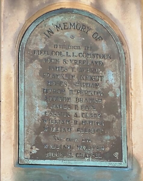 ADRIAN CIVIL WAR MEMORIAL PLAQUE G