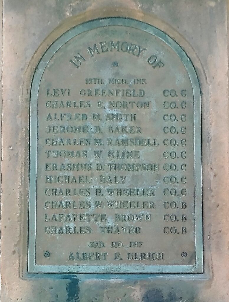 ADRIAN CIVIL WAR MEMORIAL PLAQUE F
