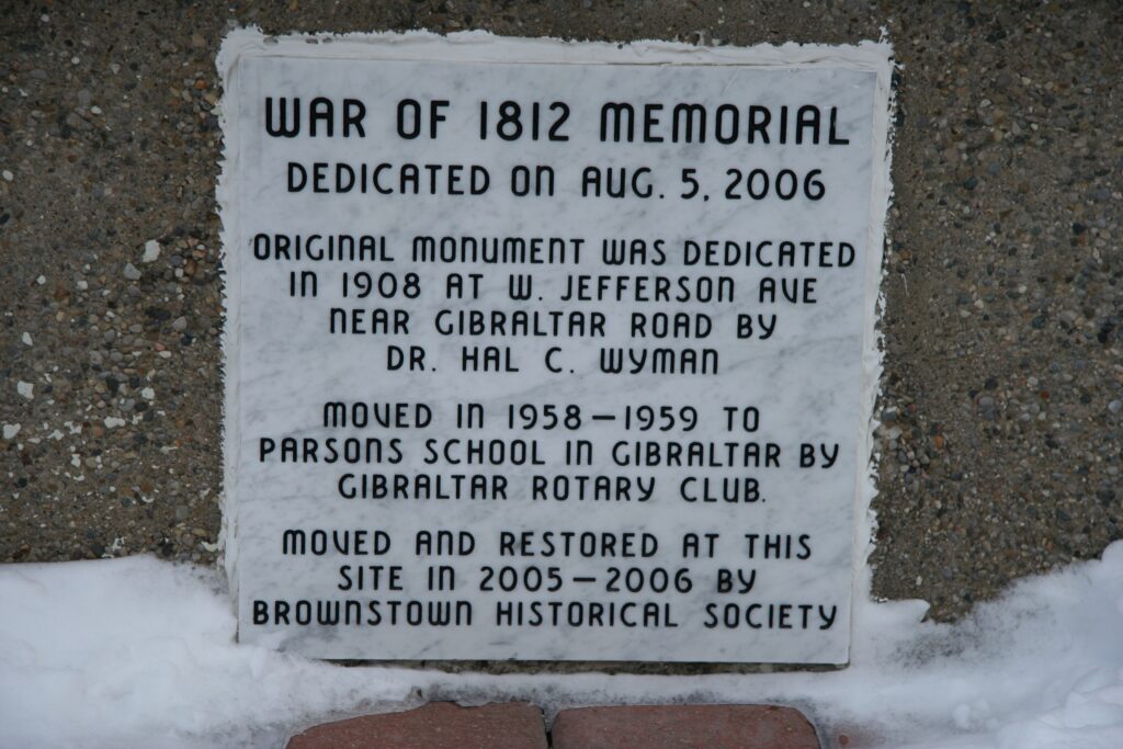 WAR OF 1812 MEMORIAL STONE A