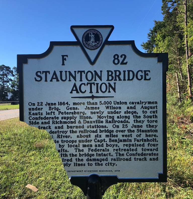 STAUNTON BRIDGE ACTION WAR MEMORIAL MARKER