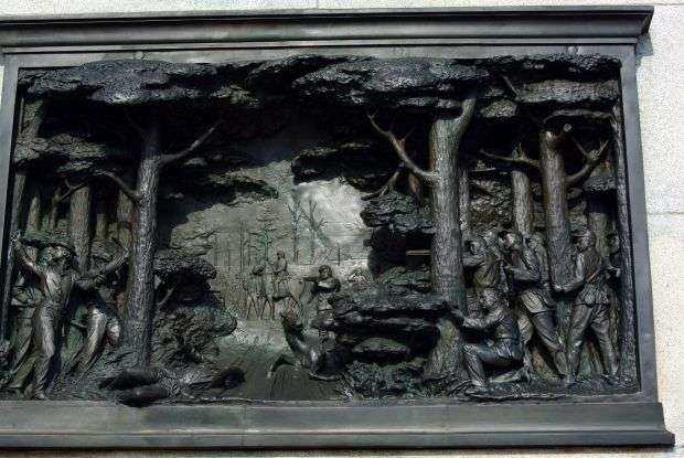 ILLINOIS WAR MEMORIAL AT SHILOH BAS-RELIEF