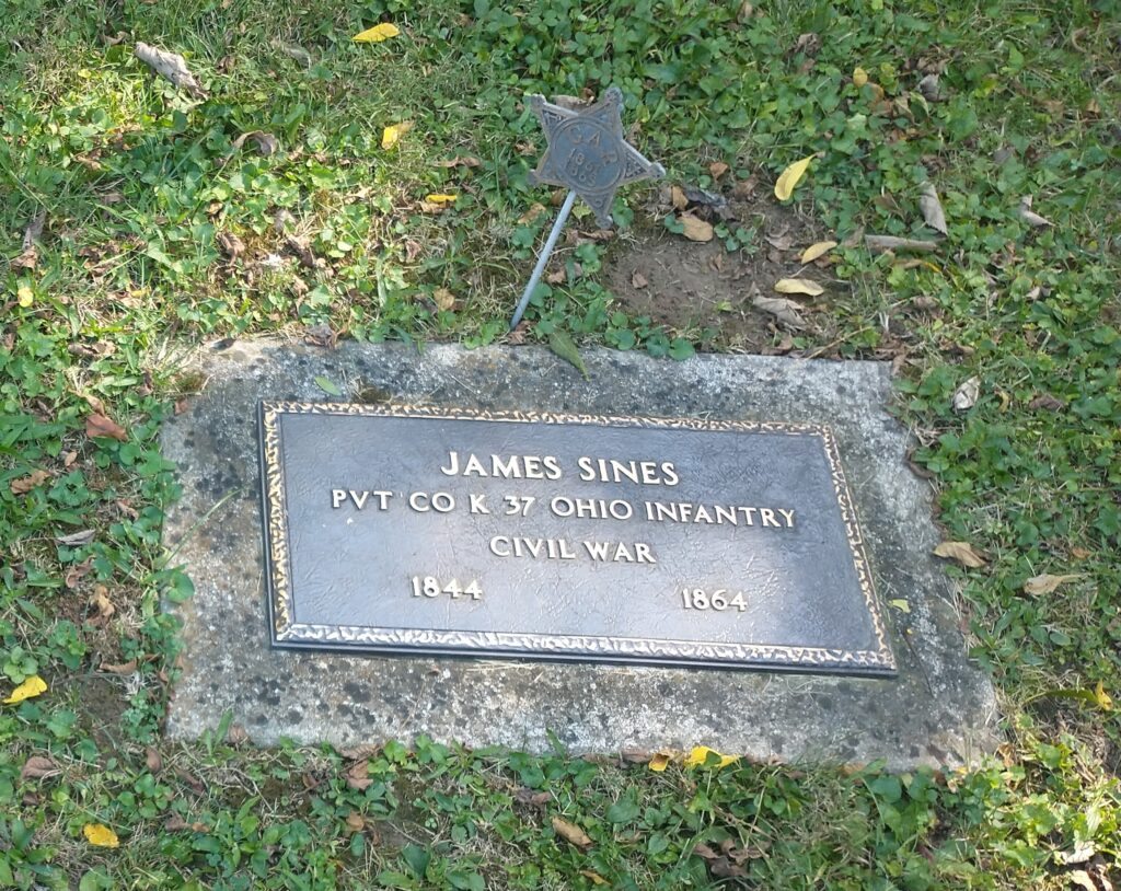 JAMES SINES WAR MEMORIAL CEMETERY STONE