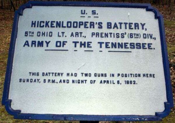 HICKENLOOPER’S BATTERY MEMORIAL PLAQUE III