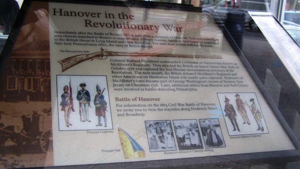 HANOVER IN THE REVOLUTIONARY WAR MEMORIAL PANEL