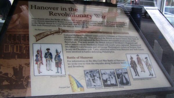 HANOVER IN THE REVOLUTIONARY WAR MEMORIAL PANEL