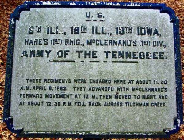 U.S. 8TH ILL., 18TH ILL., 13TH IOWA MEMORIAL PLAQUE