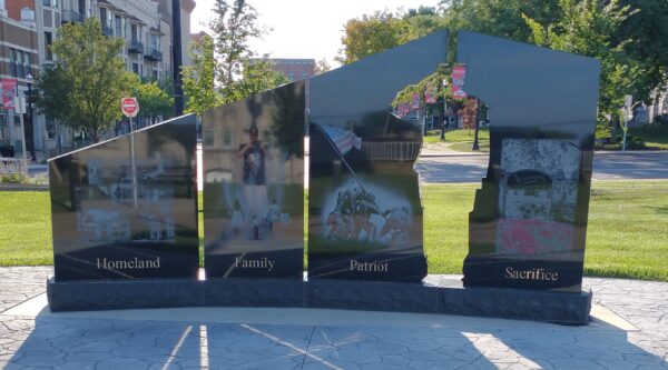 MANSFIELD OHIO GOLD STAR FAMILIES MEMORIAL MONUMENT BACK