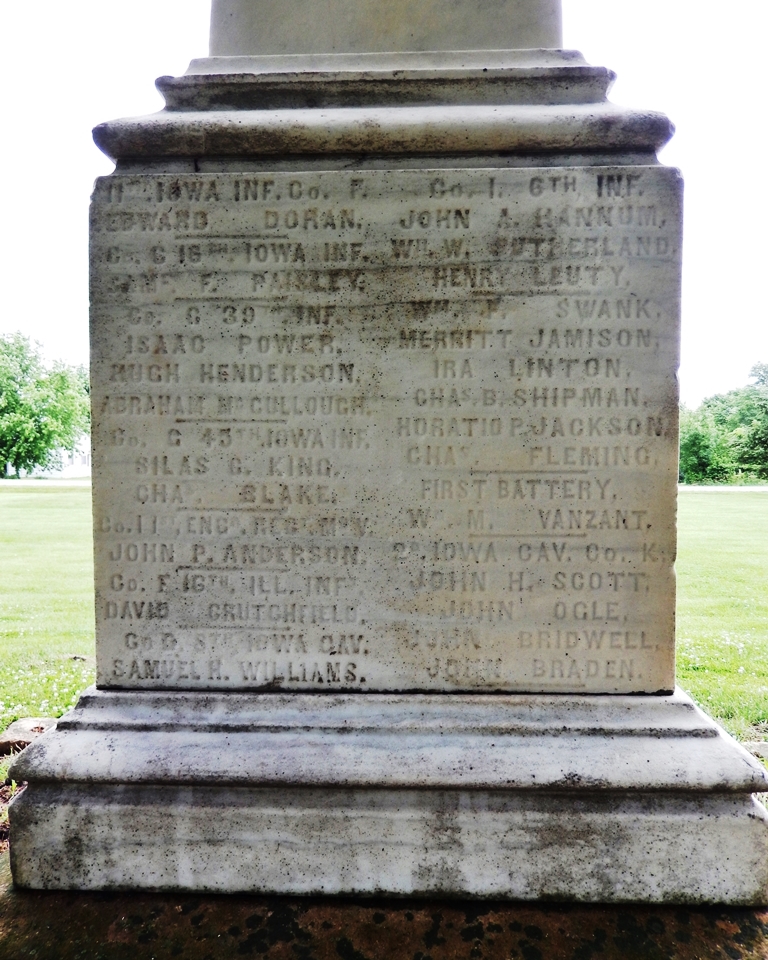 YELLOW SPRING TOWNSHIP CIVIL WAR MEMORIAL SIDE C