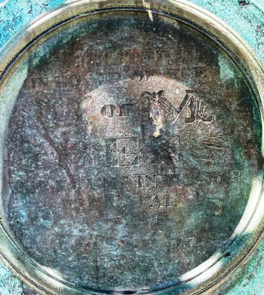 SPANISH-AMERICAN WAR MEMORIAL MORTAR PLAQUE