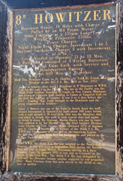 8″ HOWITZER WAR MEMORIAL MARKER