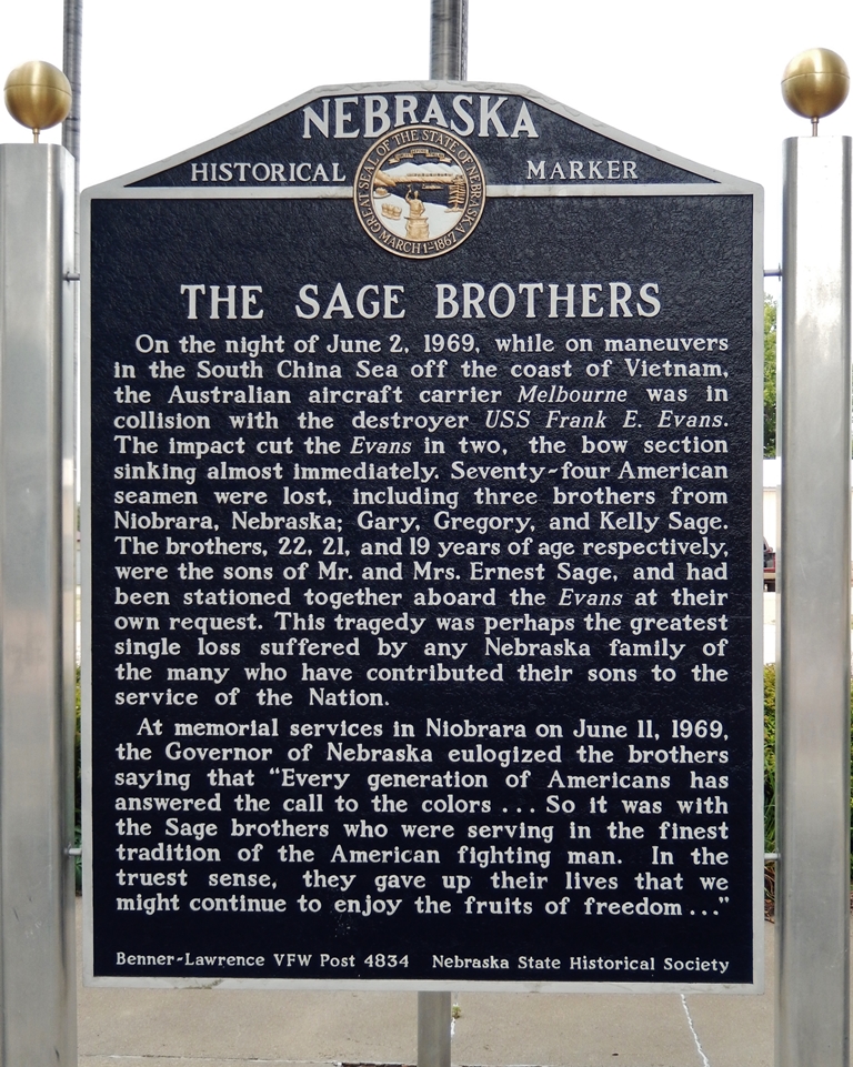 THE SAGE BROTHERS WAR MEMORIAL MARKER