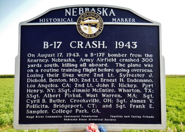 B-17 CRASH 1943 MEMORIAL MARKER