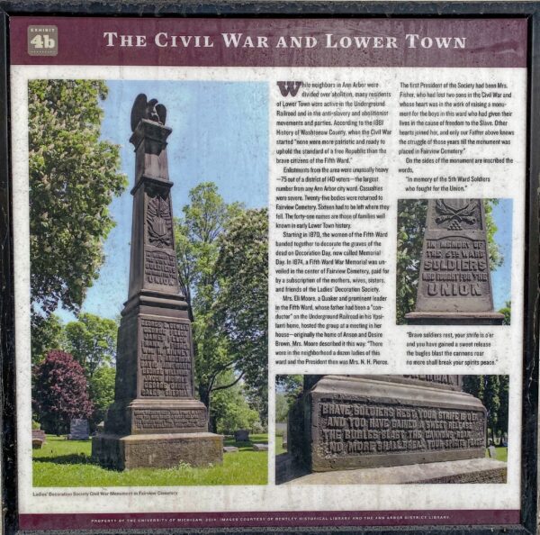 THE CIVIL WAR AND LOWER TOWN MEMORIAL PANEL