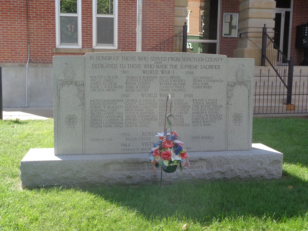 SCHUYLER COUNTY SUPREME SACRIFICE WAR MEMORIAL