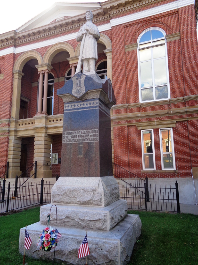 SCHUYLER COUNTY ILLINOIS ALL WARS FROM 1812 TO 1900 MEMORIAL