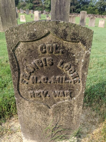 COL. FRANCIS LOCKE WAR MEMORIAL CEMETERY STONE