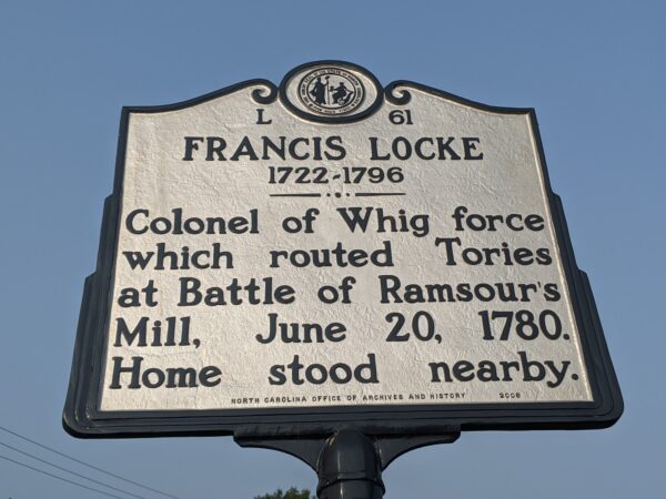 FRANCIS LOCKE REVOLUTIONARY WAR MEMORIAL MARKER