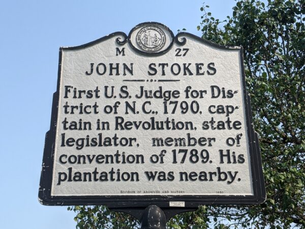 JOHN STOKES REVOLUTIONARY WAR MEMORIAL MARKER