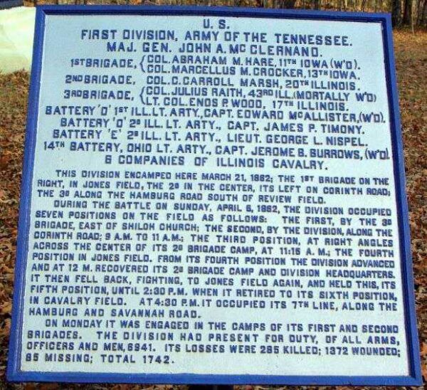 U.S. FIFTH DIVISION ARMY OF THE TENNESSEE MEMORIAL PALQUE