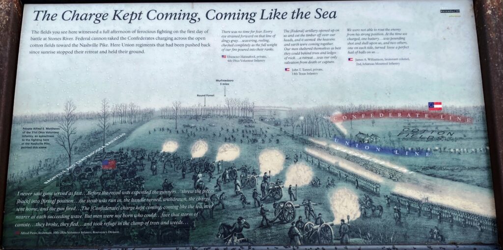 THE CHARGE KEPT COMING, WAR MEMORIAL PANEL