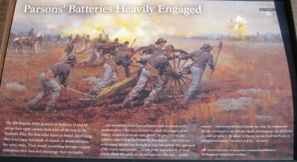 PARSON’S BATTERIES HEAVILY ENGAGED WAR MEMORIAL PANEL