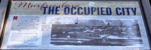 MURFREESBORO THE OCCUPIED CITY WAR MEMORIAL PANEL