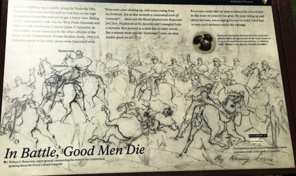 IN BATTLE, GOOD MEN DIE WAR MEMORIAL PANEL