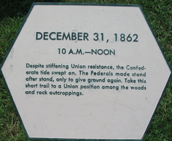 DECEMBER 31, 1862 10 AM-NOON WAR MEMORIAL PLAQUE