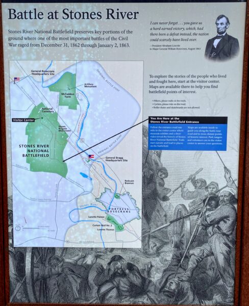 BATTLE AT STONES RIVER I CAN NEVER FORGET MEMORIAL MARKER