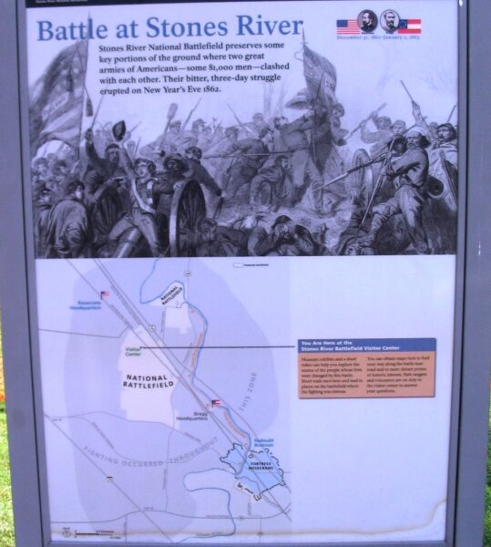 BATTLE OF STONES RIVER DECEMBER 31, 1862-JANUARY 2, 1863 MEMORIAL MARKER