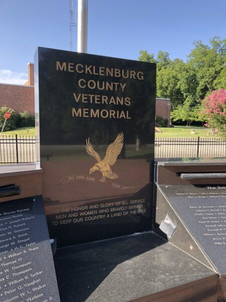 MECKLENBURG COUNTY VETERANS MEMORIAL CENTER STONE