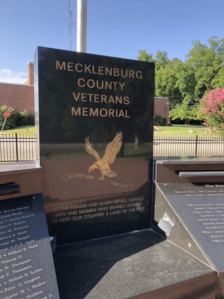 MECKLENBURG COUNTY VETERANS MEMORIAL CENTER STONE
