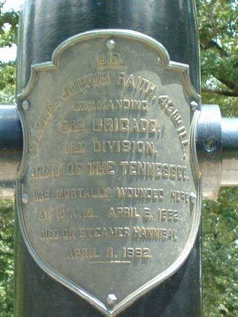 COLONEL JULIUS RAITH WAR MEMORIAL PLAQUE