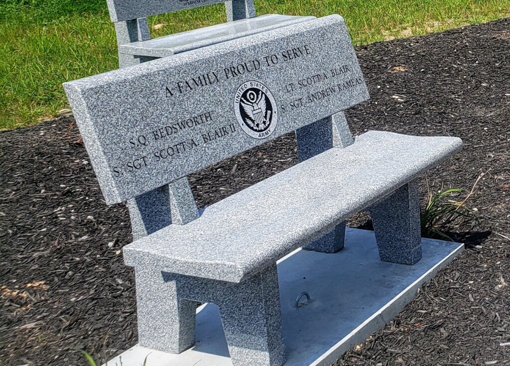 A FAMILY PROUD TO SERVE WAR MEMORIAL BENCH