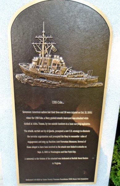 USS COLE MEMORIAL BAS-RELIEF