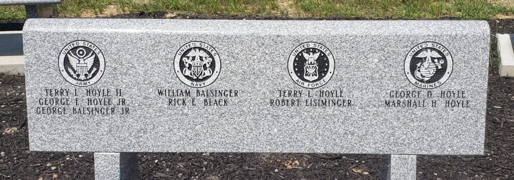 HONOR ROLL MEMORIAL BENCH CLOSE-UP